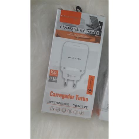 Carregador Turbo Hmaston Usb V Cabo A Y Shopee Brasil