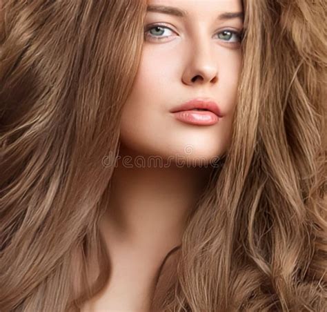 Hairstyle Beauty And Hair Care Beautiful Woman With Long Natural Brown Hair Glamour Portrait