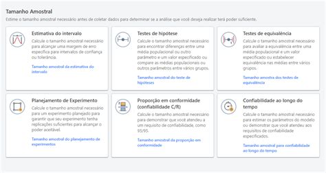 Módulo de Tamanho da Amostra da Minitab Minitab