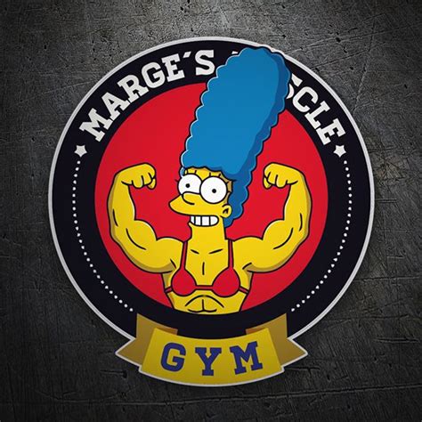 Pegatinas Marge Simpson Muscle Marge Simpsons Pegatina Marge