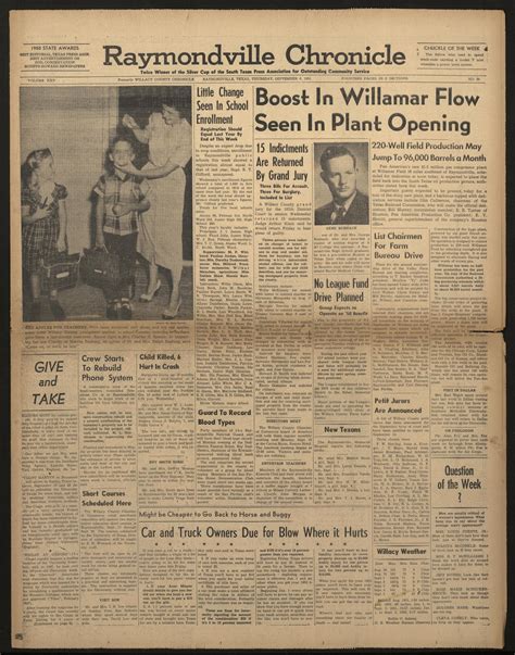 Raymondville Chronicle (Raymondville, Tex.), Vol. 25, No. 36, Ed. 1 Thursday, September 6, 1951 ...