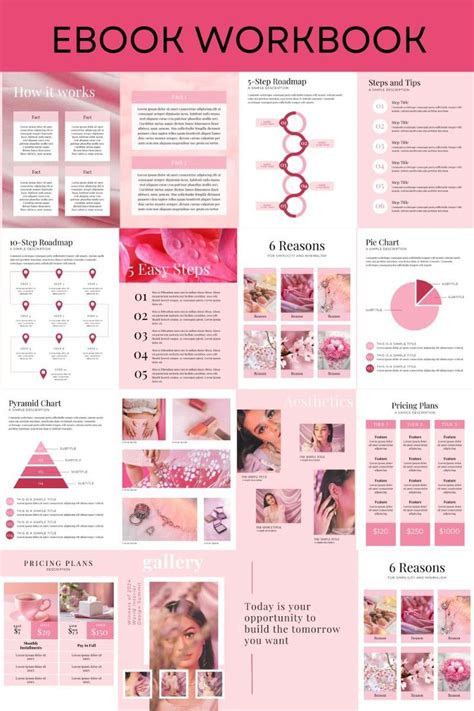 Ebook Template Ideas Minimalist Pink Canva Workbook Template In 2024