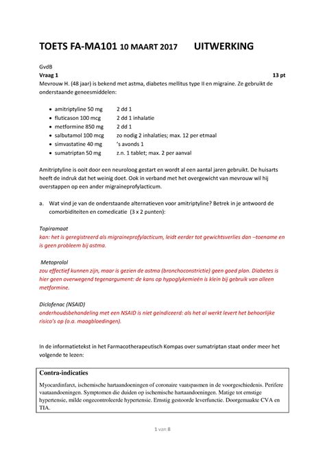 Tentamen 10 Maart 2017 Vragen En Antwoorden TOETS 10 MAART 2017