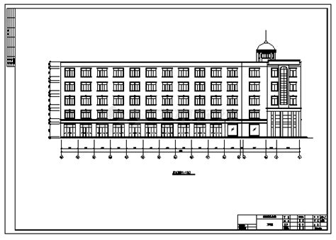 土木工程毕业设计办公楼设计4700平方米某市某五层综合办公楼建施cad图含计算书，毕业设计毕业设计土木在线