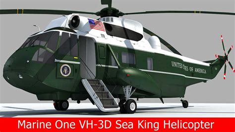 Marine One Sea King Presidential Helicopter 3D Model YouTube