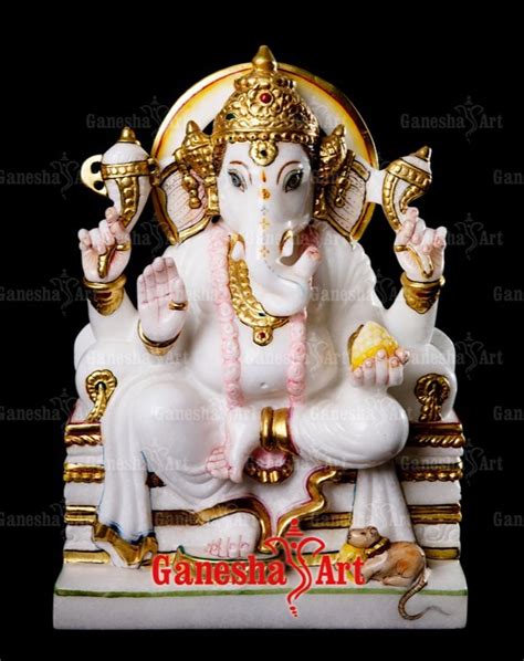 White Marble Ganesha Statue GN 3028 Size 1 Feet To 6 Feet At Rs 25000