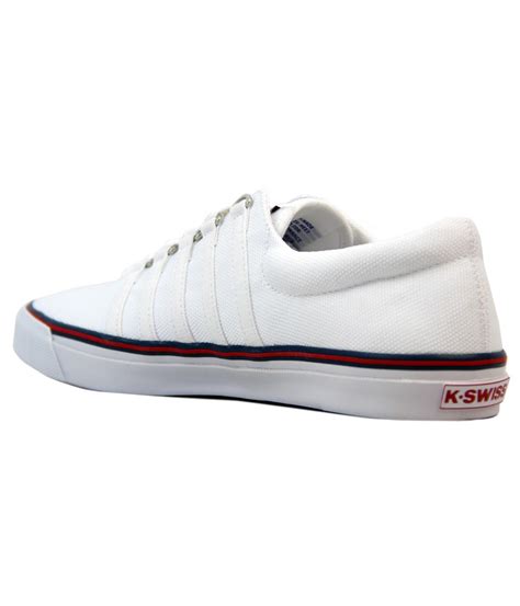 K Swiss Surf N Turf Retro Canvas Tennis Trainers In Whiteblue