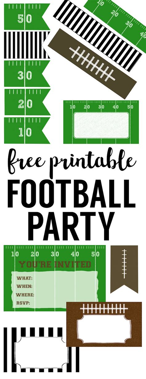 Free Printable Football Decorations Football Party Paper Trail Design