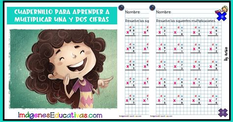 Cuaderno De Multiplicaciones Una Cifra Dos Cifras Tres 6a0