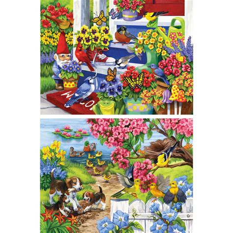 Set Of Pre Boxed Nancy Wernersbach Large Piece Jigsaw Puzzles