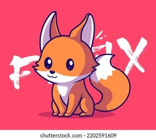 Cute Fox Sitting Cartoon Vector Icon Stock Vector (Royalty Free ...