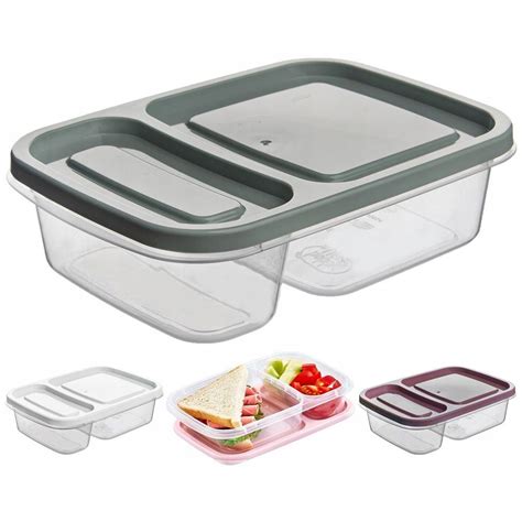 Pojemnik na żywność lunchbox 0 75l dzielony na 2cz 12571386667