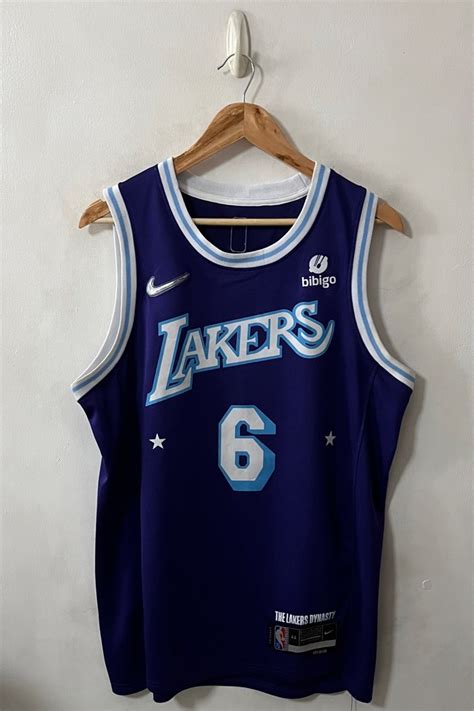 Nike Los Angeles Lakers No. 6 LeBron James 2021 City Edition on Carousell