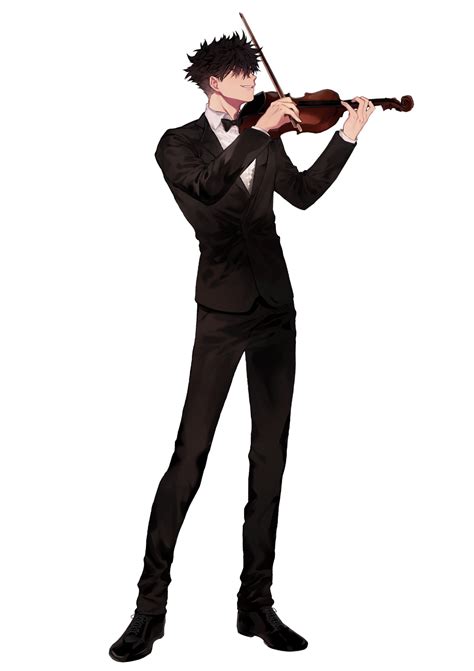 A Man In A Tuxedo Playing The Violin