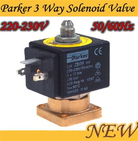 Parker 3 Way Electronic Solenoid Valve Espresso Machine ZB09 Coil 220v