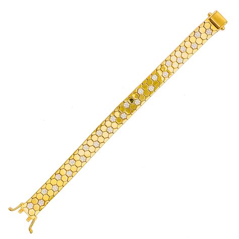 Unique Geometric 22k Gold Mens Bracelet Andaaz Jewelers