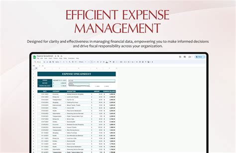 Expense Spreadsheet in MS Excel, Google Sheets - Download | Template.net