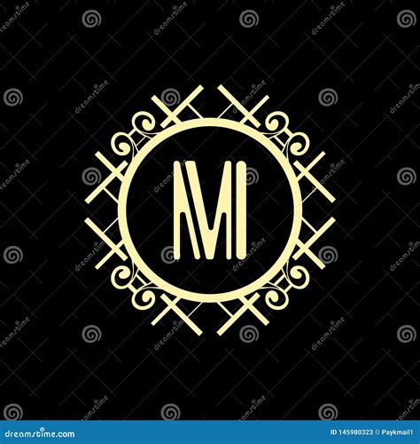 Art Deco Modern Monogramm Vektor Abbildung Illustration Von Hippie