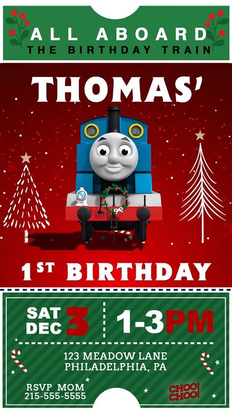 Thomas The Train Birthday Invitations Etsy Artofit