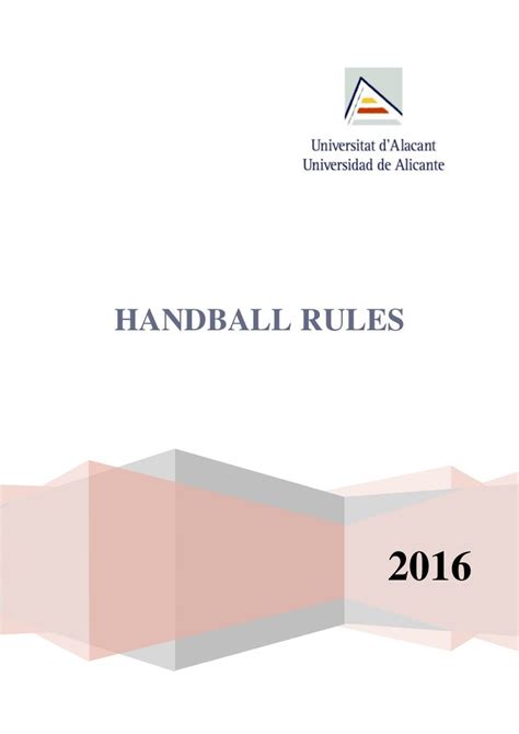 Handball Rules And Regulations Pdf