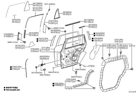 Guide Sub Assy RR Door Window FR RH