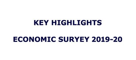 Economic Survey 2019 20 Complete Overview