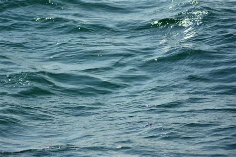 Abstract Texture Of Rippling Clear Blue Ocean Water Surface With Low