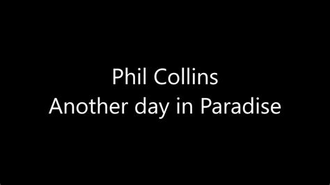 Phil Collins Another Day In Paradise Lyrics YouTube