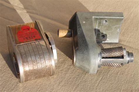 vintage pencil sharpener, metal hand crank Deluxe Giant Apsco sharpener