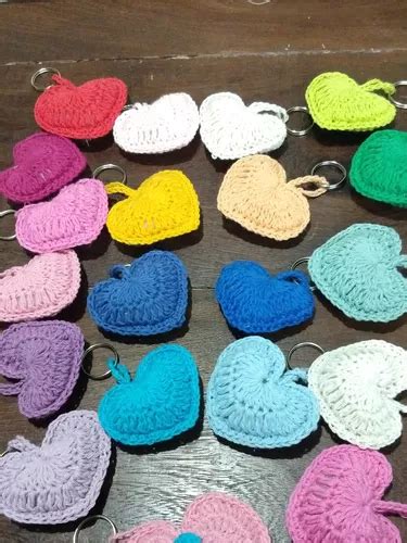 12 Corazones A Crochet Souvenirs Cumple Nacim Baby Showers MercadoLibre