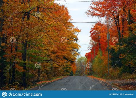 North America Fall Landscape Eastern Townships Stock Photo Image Of