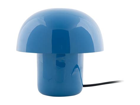 Fat Mushroom Mini Lampe Poser Champignon En M Tal Couleur Bleu