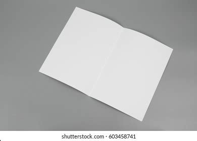 Blank Portrait A Brochure Magazine Isolated Stock Photo