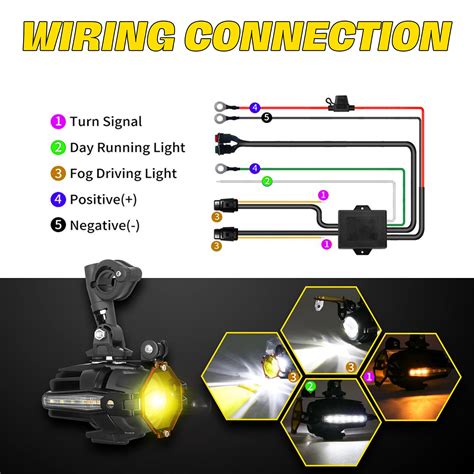 Buy Ding Pai Motorcycle Auxiliary Lights Flashing Turn Signal Fog Light