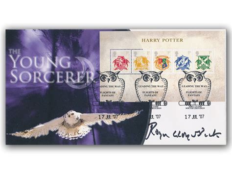 Roger Lloyd Pack signed 2007 Harry Potter miniature sheet