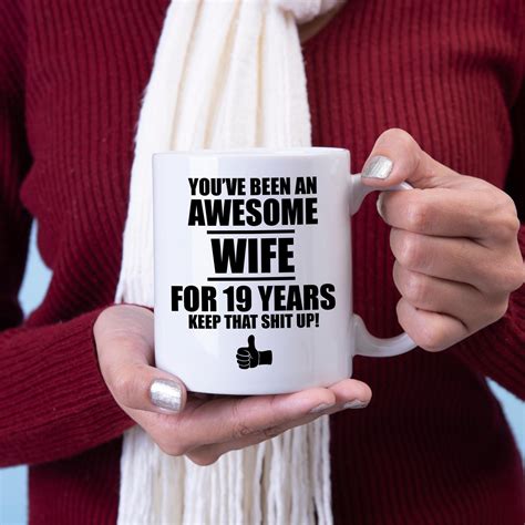 19th Anniversary Gift For Wife Mug Coffee Cup 19 Year Wedding Etsy