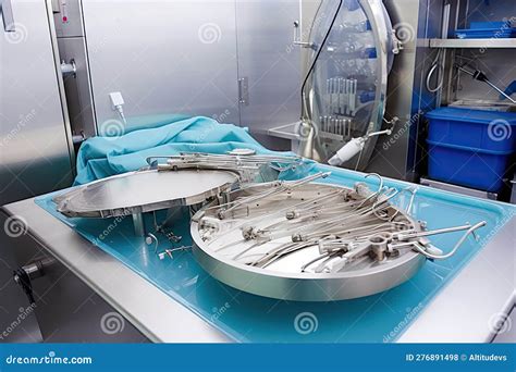 Sterilization Process With The Use Of Autoclave And Instruments Tray