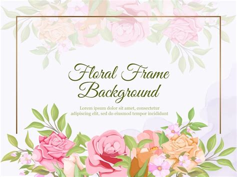 Premium Vector | Wedding banner summer floral vector template design