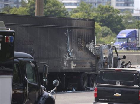 Fiery Explosive Crash On Hwy 401 In Pickering Kills Two Truckers