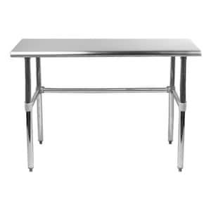 AMGOOD 18 In X 84 In Stainless Steel Open Base Kitchen Utility Table