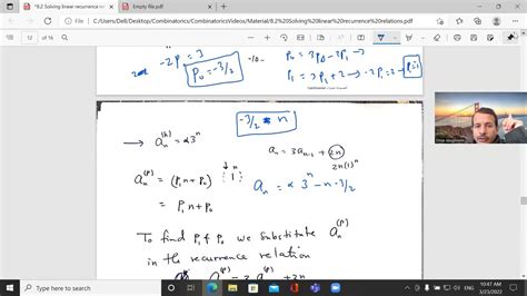 Section8 2 Solving Linear Recurrence Relations Part2 YouTube