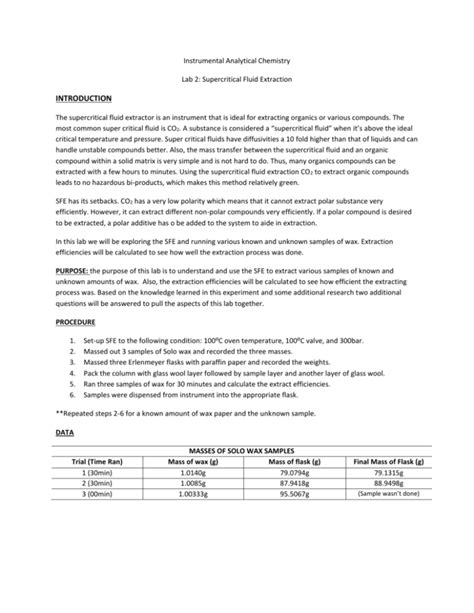 Lab Super Critical Fluid Extraction Sfe