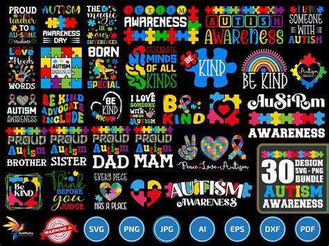 Autism Svg Bundle Autism Svg Autism Puzzle Svg Be Kind Svg Etsy Canada