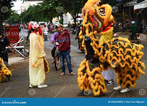 Dragon Dance on the Street in Mid Autumn Festival. Editorial Stock ...