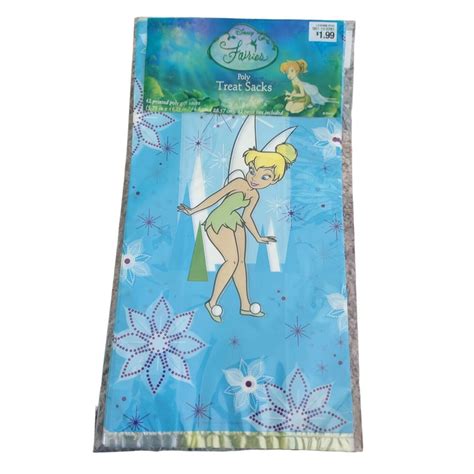 Disney Fairies Tinkerbell Poly Treat Sacks Party Favor Bags New Nos 12