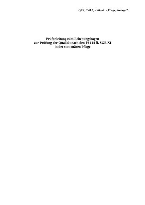 Pdf Pr Fanleitung Zum Erhebungsbogen Zur Pr Fung Der Qualit T