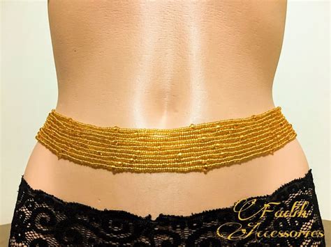 Gold Waist Bead Handmade Belly Chain Body Jewelry Africa Beads