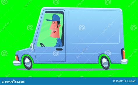 Man Driving A Service Van Stock Video Video Of Animation 79081111