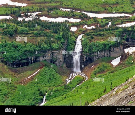 Florence Falls Glacier National Park Montana Stock Photo - Alamy