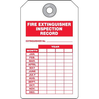 Fire Extinguisher Inspection Tags | Emedco